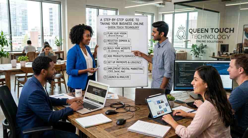 A Step-by-Step Guide to Taking Your Business Online - Queen Touch Technology
